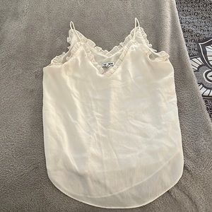 Express white ruffle camisole